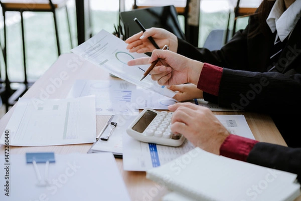 Obraz Business Consulting meeting working and brainstorming new business project finance investment concept.