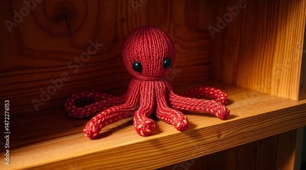 Obraz A knit yarn octopus 