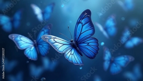 Obraz butterfly on blue