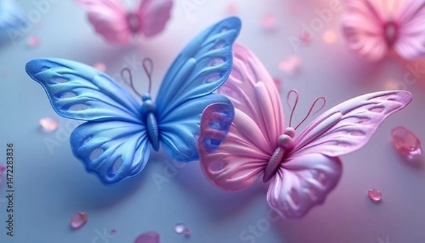 Obraz butterfly on blue