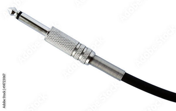Obraz Gniazdo audio gitara na białym tle