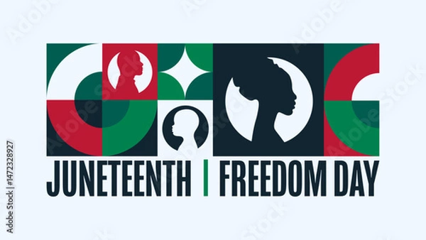 Obraz Juneteenth. Freedom Day. June 19. Holiday concept. Template for background, banner, card, poster with text. Vector EPS10 illustration.