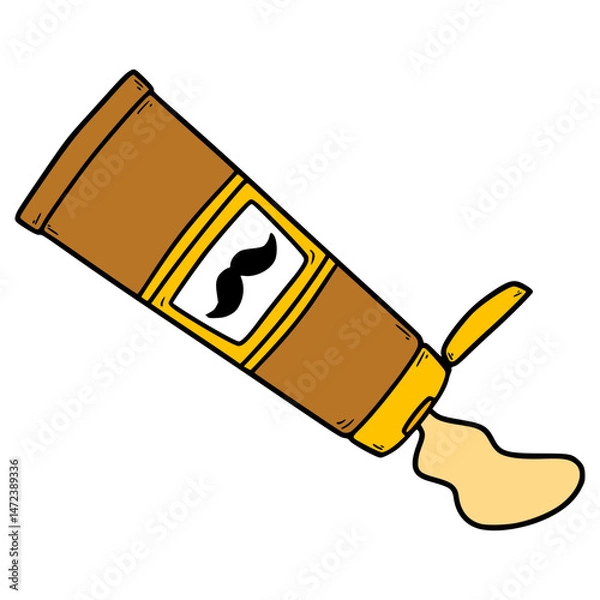Obraz moustache cream illustration hand drawn isolated vector