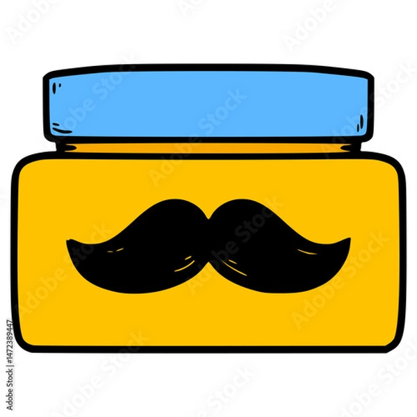 Obraz moustache cream illustration hand drawn isolated vector