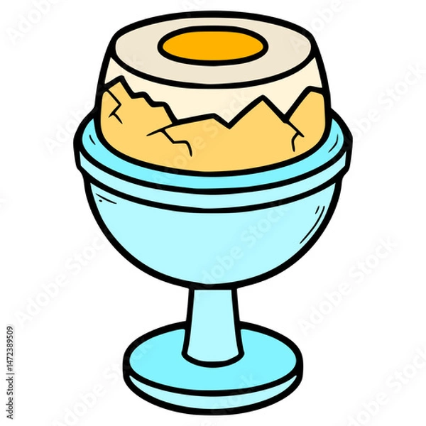 Obraz boiled egg illustration hand drawn isolated vector