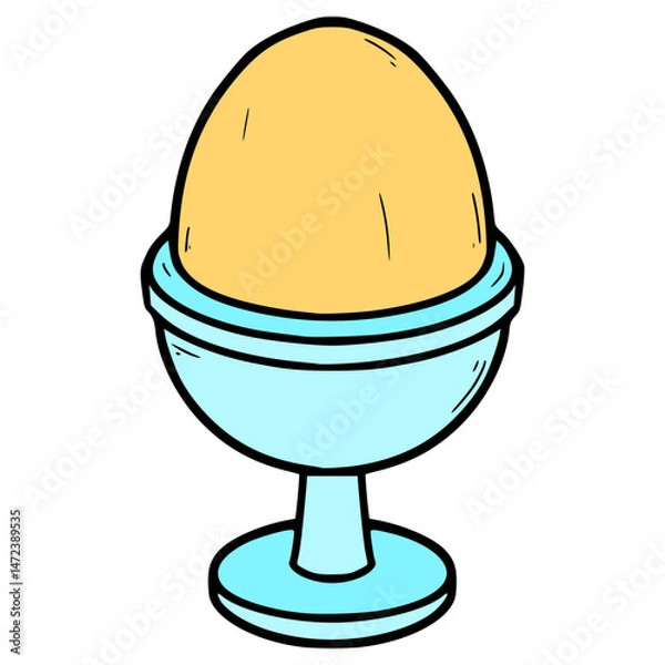 Obraz boiled egg illustration hand drawn isolated vector