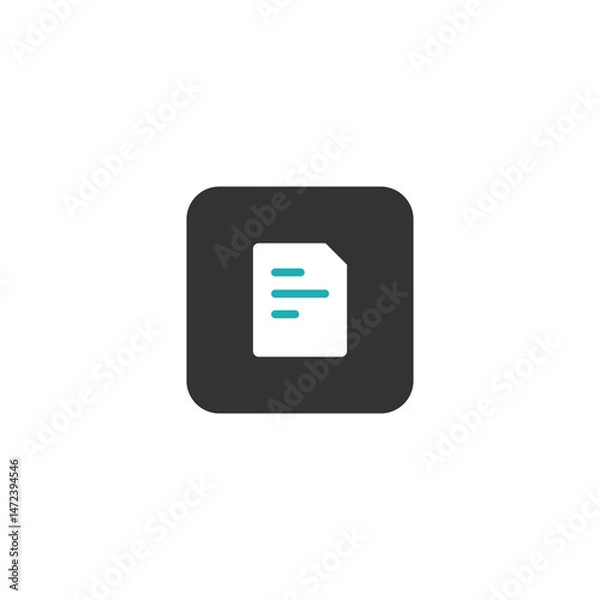 Fototapeta Document Icon with List Stripes