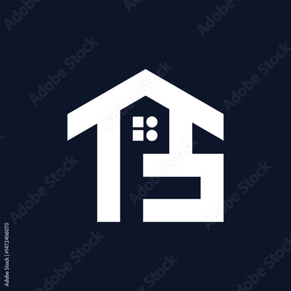 Obraz Modern Monogram Concept for Building Identity