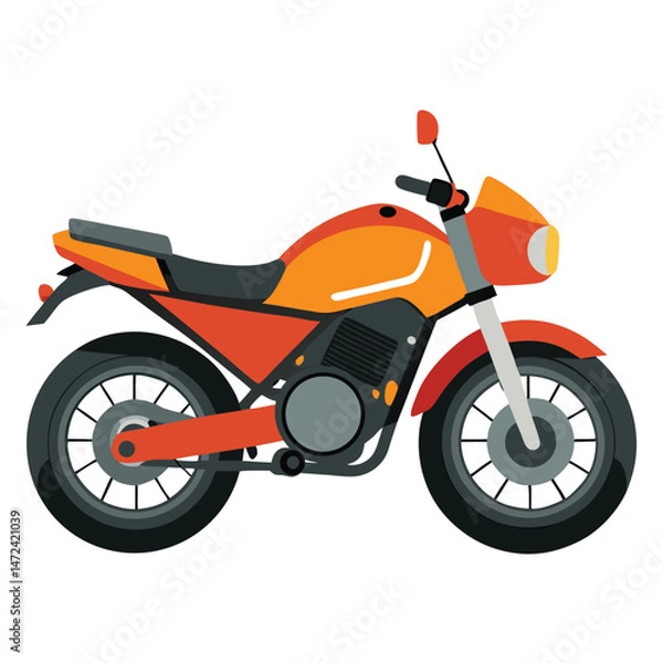 Fototapeta motor cycle vector image on white background