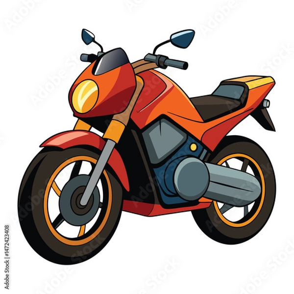 Obraz motor cycle vector image on white background