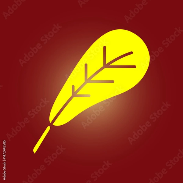 Obraz Leaf trendy artwork beauteous abstract vector illustration colorful useful design