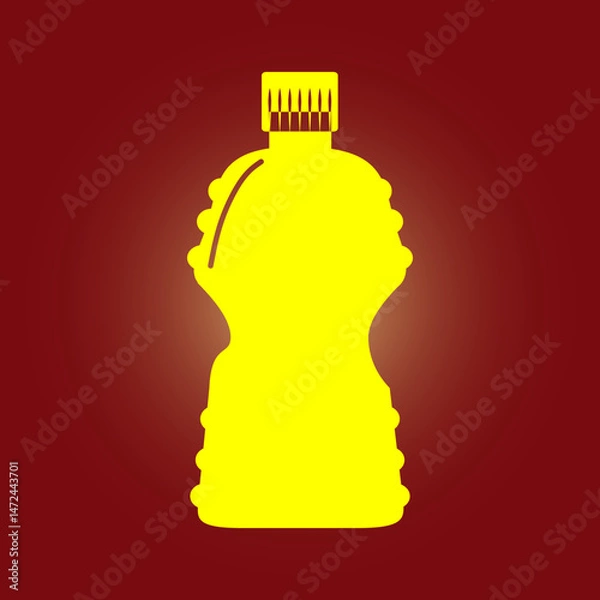 Obraz Water bottle trendy artwork beauteous abstract vector illustration colorful useful design