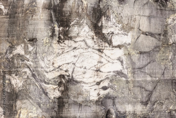 Fototapeta Background texture of marble, texture of natural marble with cracks, stone in natural conditions.