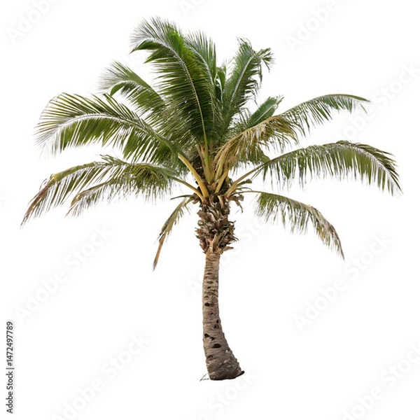 Fototapeta Palm tree isolated on a transparent background