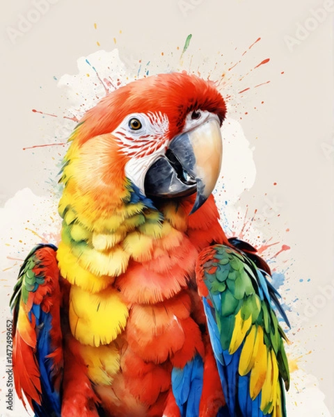 Fototapeta blue and yellow macaw