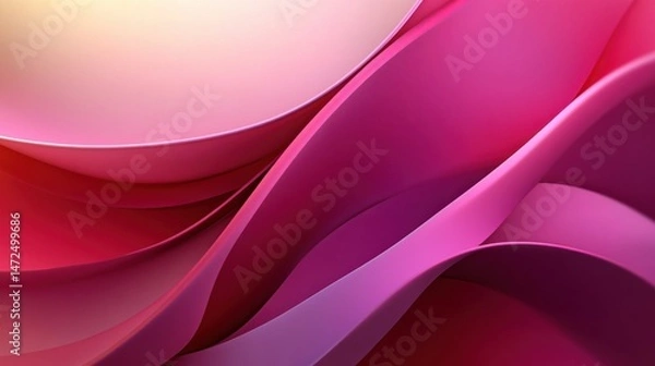 Fototapeta Abstract Wave Patterns with Soft Pink and Lavender Tones in Background