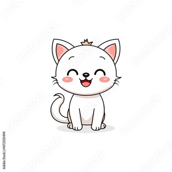 Obraz Cute Smiling White Cat 
