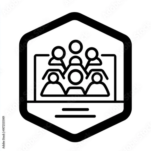 Obraz Team collaboration, group work, digital meeting