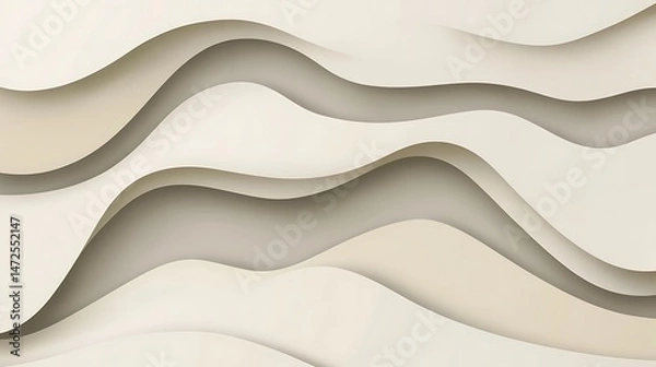 Fototapeta Abstract Beige Wave Background. (2)
