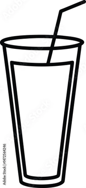 Obraz lemonade  glass icon vector illustration