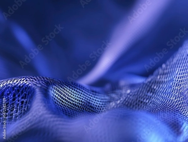 Obraz Abstract blue woven texture background
