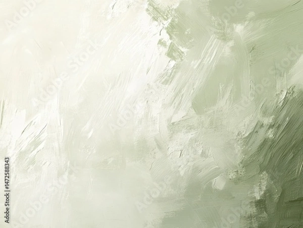 Fototapeta Abstract painted texture of pale greens and whites.