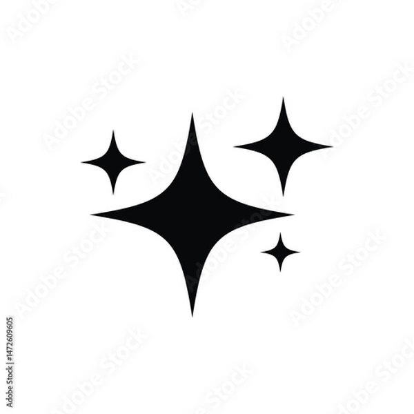 Fototapeta Star icons. Twinkling stars. Sparkles, shining burst. Christmas vector symbols isolated. Retro futuristic sparkle icons collection. collection of star icons in vector, shining icons, shiny, sparkling