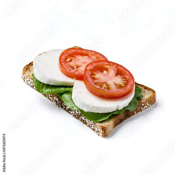 Fototapeta Delicious international sandwiches set isolated on white background - professional food images generated using AI