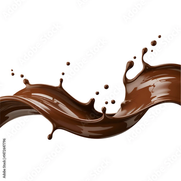 Fototapeta Chocolate splash wave