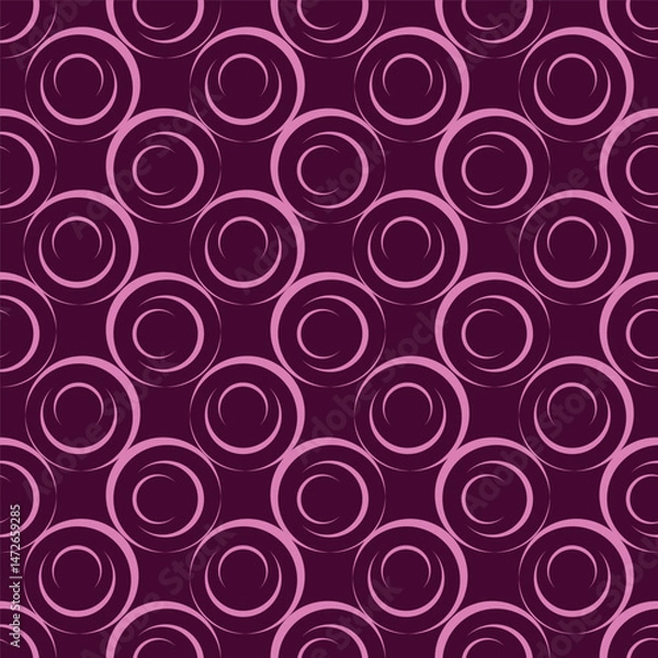 Fototapeta Seamless vector geometrical pattern. Endless background with hand drawn circles. Graphic illustration. Print for cover, fabric, wrapping, background