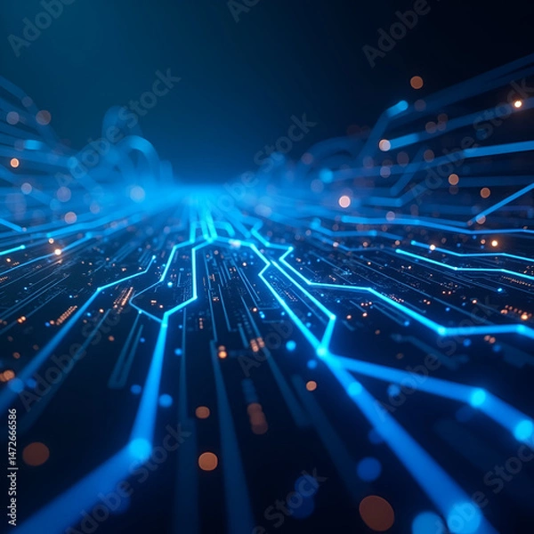 Obraz Cyber abstract data streams