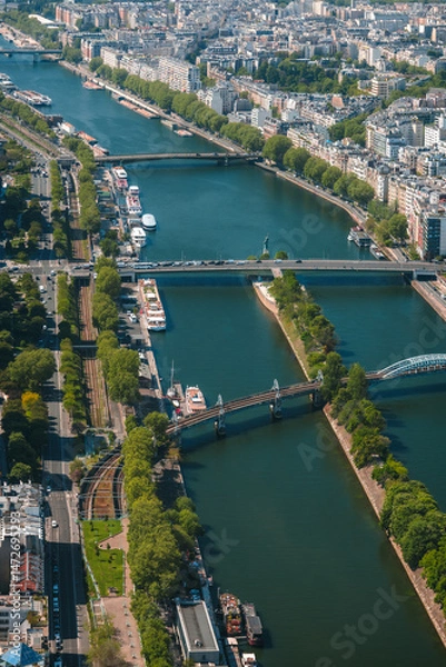 Obraz Landscape view to Paris from Eifel Tower