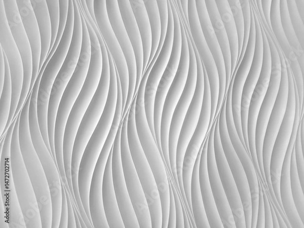 Obraz Abstract striped wavy white and grey background