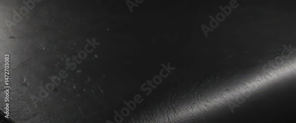 Fototapeta Luxurious black leather, subtle grain, polished surface,  polished,  style