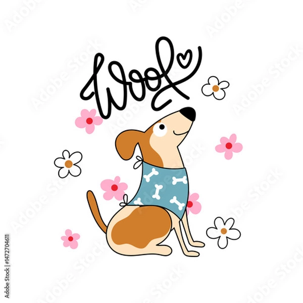 Obraz Cute cartoon terrier vector illustration