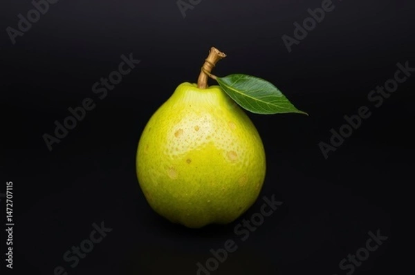 Obraz Ripe Guava on Black Background