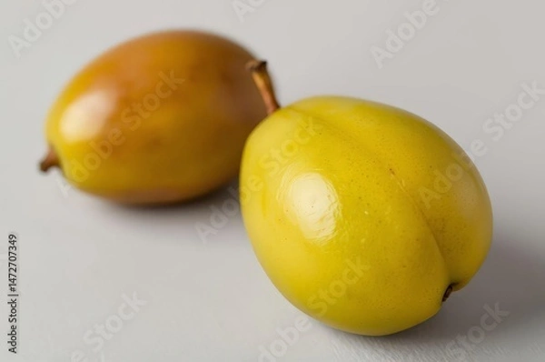 Obraz Fresh Davidson's Plum on Gray Background