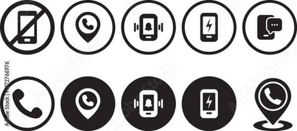 Fototapeta parking sign set. parking sign set. car forbidden signs. No car parking, No cars entry, the red circle sing. Vector illustration