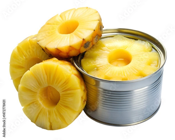 Obraz Canned Sliced Pineapple