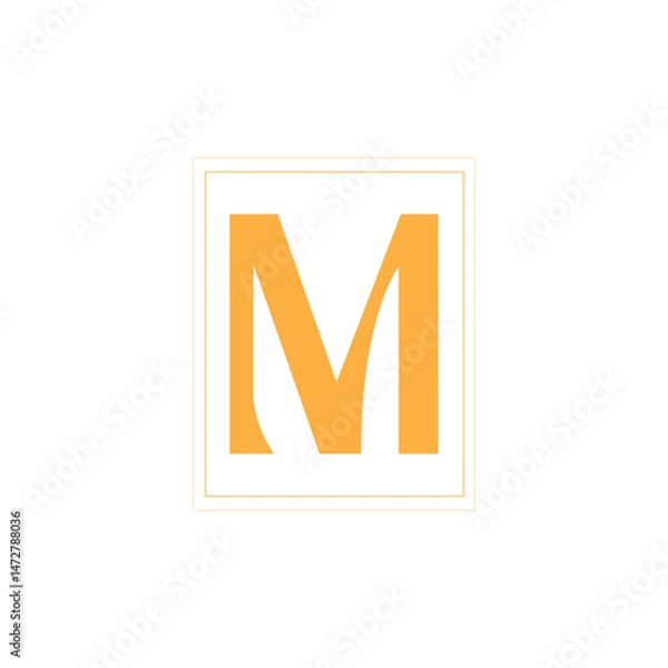 Fototapeta letter a vector illustration and M letter logo creative design with vector graphic, M unique design