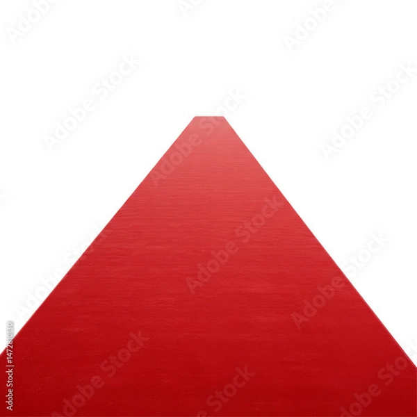 Fototapeta long open red carpet perspective isolated on transparent background, PNG 