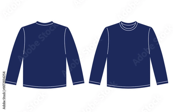 Fototapeta 長袖Tシャツ　紺　ネイビー
