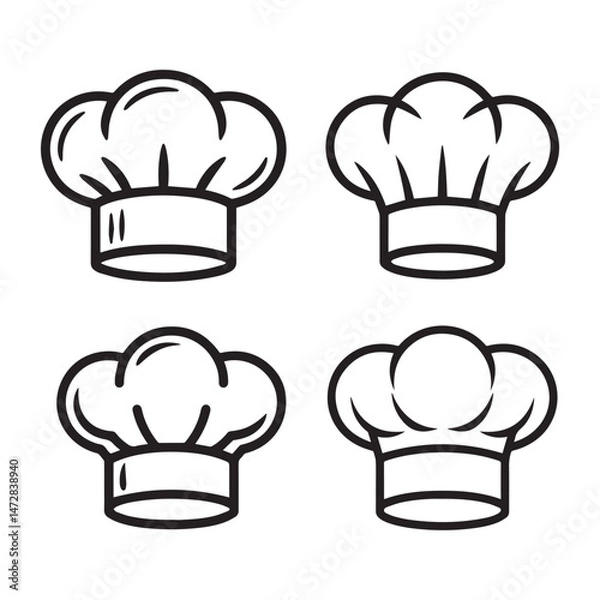 Fototapeta Chef's Hats A Collection