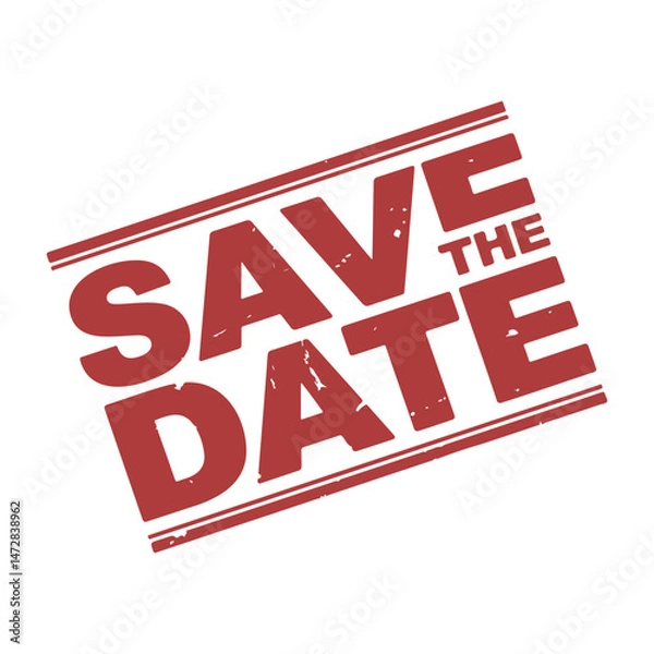 Fototapeta Save the Date Stamp Invitation