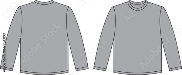 Fototapeta 長袖Tシャツ　灰色　グレー　アッシュ