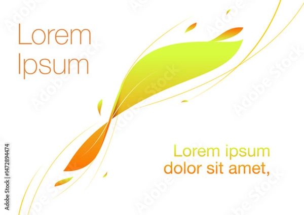 Obraz vector presentation folder banner template with organic theme