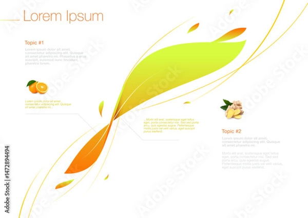 Obraz vector presentation folder banner template with organic theme