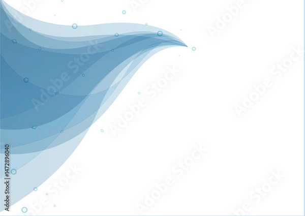 Obraz abstract blue background with waves