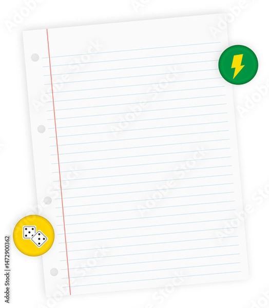 Obraz blank note paper with pin