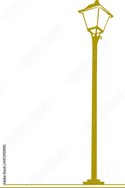 Obraz old street lamp vector